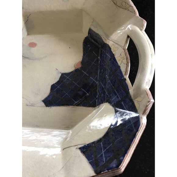 Vtg 1970’s Handmade Extremely Large Women's Nude Upper Body Pottery Bowl - Picture 8 of 10